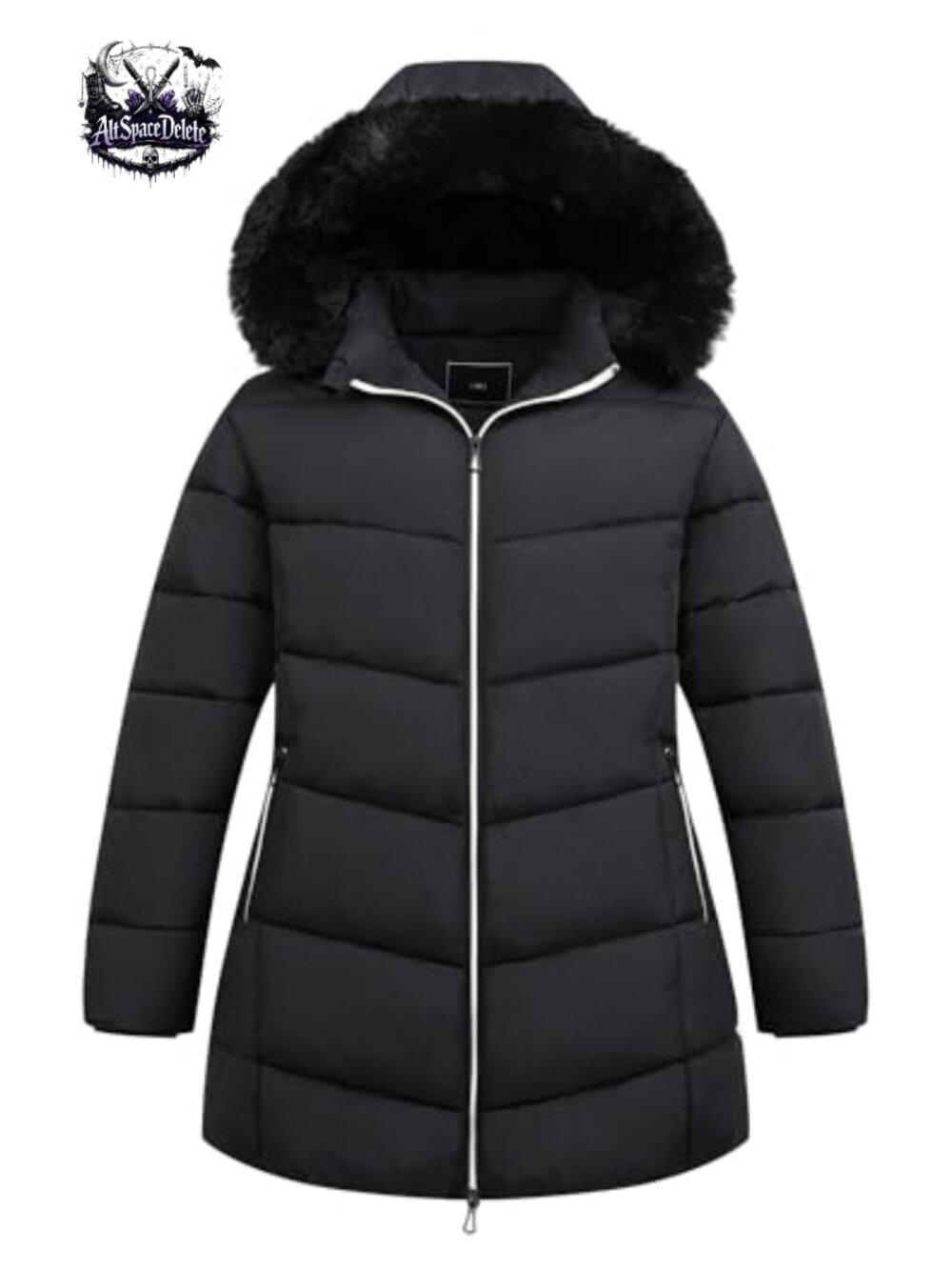 Women's Plus Size Winter Down Coat Waterproof Quilted Long Sleeve